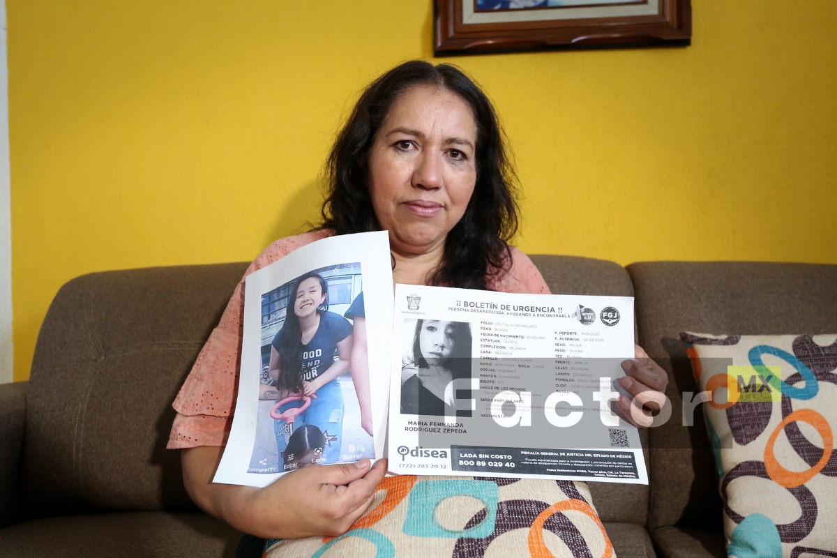 Fernanda desapareció hace 42 días en Lerma