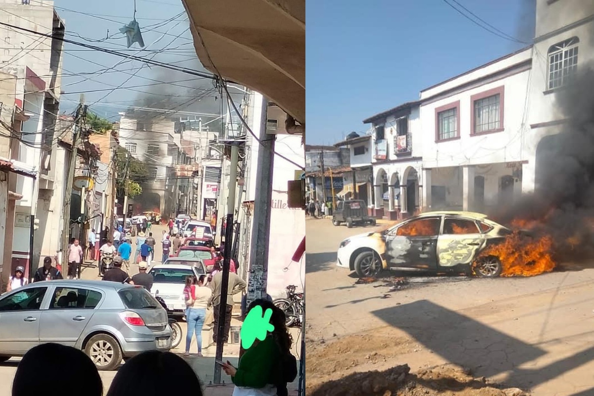Disturbios en Coatepec, queman vehículos y toman el ayuntamiento