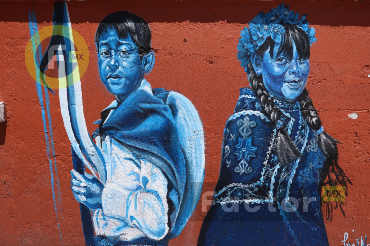 Murales de Tlalmino rescatan identidad mazahua en Tlalchichilpan