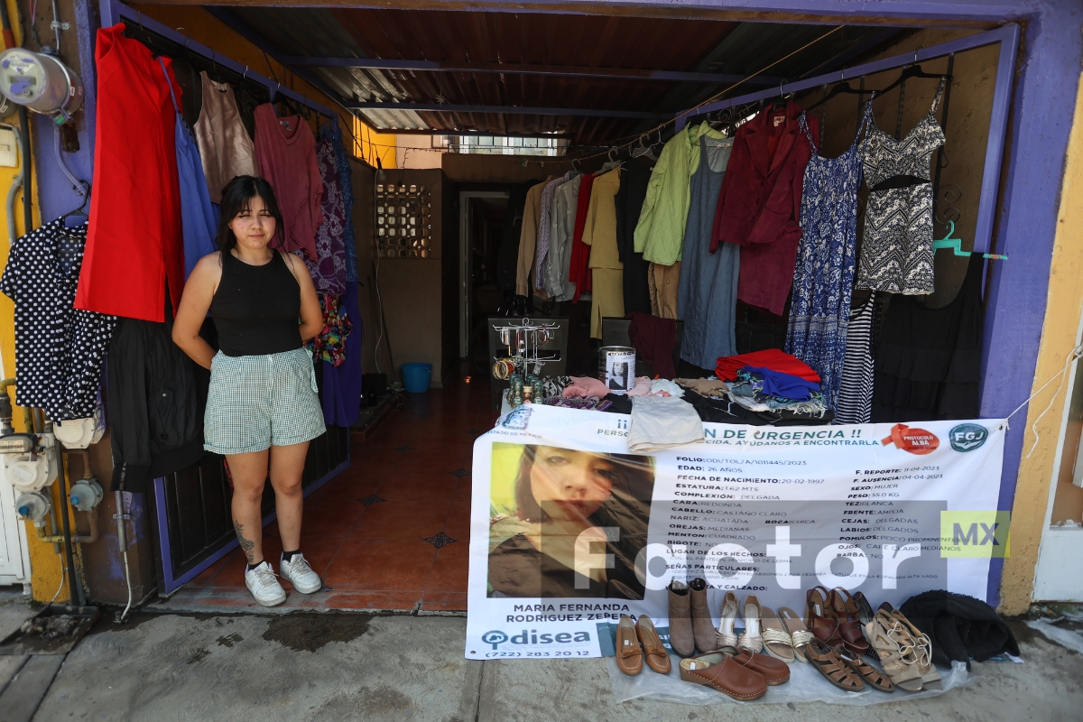 Con bazar, reúnen fondos para encontrar a Fernanda Rodríguez