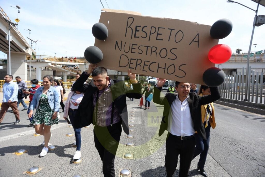 Trabajadores del PJF se sumaron a protestas desde Toluca.