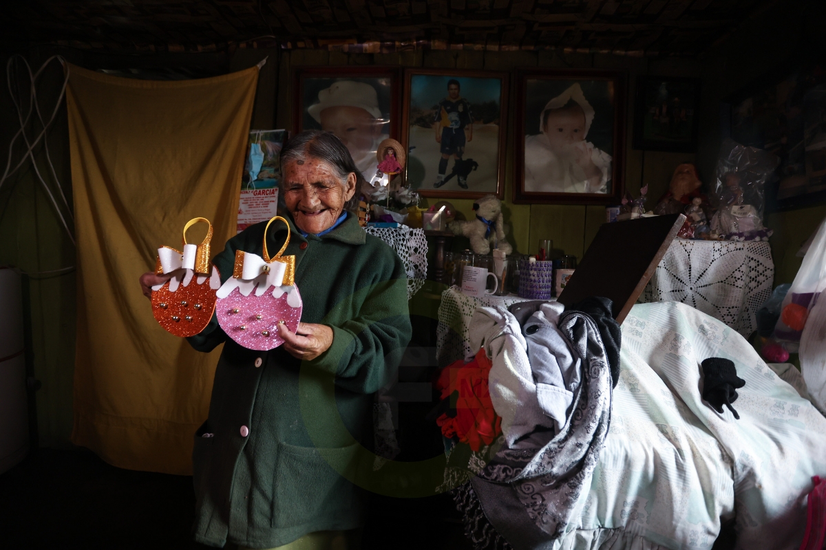 María es vecina de la comunidad de Raíces en las faldas del Nevado de Toluca