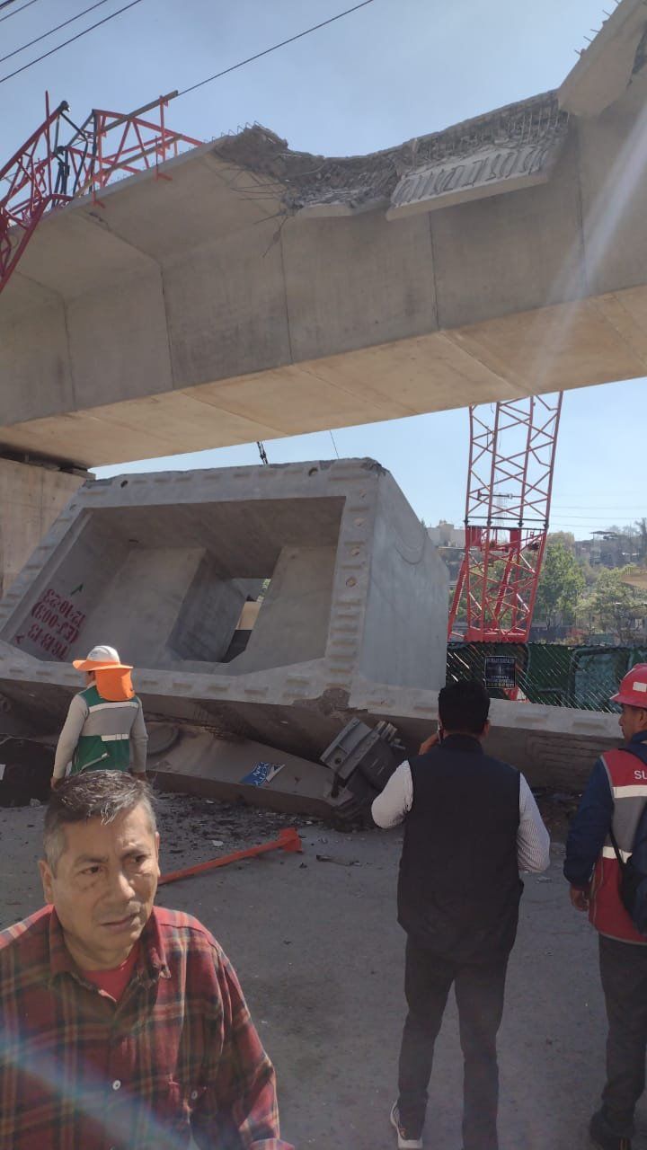Colapsa estructura del Tren Interurbano México-Toluca en Observatorio 