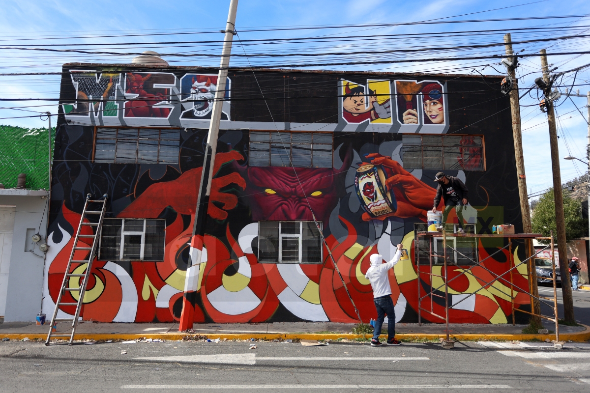 Mural para Los Diablos Rojos del Toluca