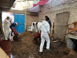 Excavaciones en la casa del feminicida serial de Atizapán