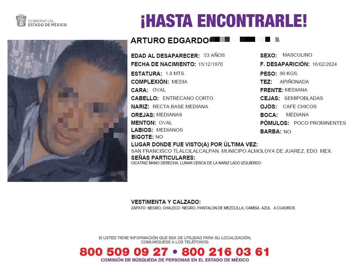 El viernes 16 de febrero, Arturo Edgardo fue visto por última vez con vida. Trabajaba como taxista en el Valle de Toluca, pero fue reportado como desaparecido después de que salió a realizar un viaje en Almoloya de Juárez. Este sábado, su cuerpo fue localizado calcinado.En tanto, Jesús Raúl habría asistido a un jaripeo en la comunidad de Tepetzintla del municipio de Tenancingo, el 10 de febrero, este fin de semana también fue localizado muerto, pero él en el municipio de Zumpahuacán.En el Estado de México, cada semana se reportan entre 120 y 150 reportes de personas desaparecidas, de las cuales, 80% son localizadas con vida, pero 20% no han vuelto a sus casas.“Sabemos que han sido muchas las caras de la desaparición, una de ellas la delincuencia, otras de ellas también los temas personales de violencia de género que también atañen mucho a las desapariciones de mujeres”, sostuvo la comisionada de Búsqueda de Personas en la entidad, Sol Salgado Ambros.Ola de violencia, factor de desapariciones en EdomexEn los municipios de Zinacantepec y Almoloya de Juárez, en el Edomex, los cobros de derecho de piso, es decir, de extorsiones por parte del crimen organizado, son constantes. En las últimas semanas uno de los grupos más afectados han sido los taxistas.Reportes de vecinos señalan que al menos tres unidades han sido robadas y calcinadas por la célula delictiva conocida como La Familia Michoacana. Eran propiedad de quienes se negaron a pagar la cuota al crimen.Es por lo anterior que temen que el homicidio de Arturo Edgardo esté relacionado con su supuesta negativa a pagar el derecho de piso.Su cuerpo fue localizado en el barrio Mexico de la comunidad de San Miguel Zinacantepec, en los límites con Almoloya de Juárez. Estaba al interior de un Nissan Versa con cromática de taxi, totalmente calcinados.Desapariciones, el otro infiernoPara integrantes de grupos de búsqueda como el colectivo Flores en el Corazón, las desapariciones son el síntoma de la violencia que más lacera, pues la incertidumbre genera dolor e impotencia en las familias a un grado en que se descompone el tejido social.Durante 2023, en el Estado de México se reportaron 5 mil 180 casos de desaparición, a mayoría correspondientes a hombres.Datos de el Registro Nacional de Personas Desaparecidas y No Localizadas revelan que, del total de casos, mil 791 personas se encuentran aún desaparecidas y 3 mil 389 personas fueron localizadas, 144  sin vida.Los municipios de concentran la incidencia son Ecatepec, Toluca,  Nezahualcóyotl, Ixtapaluca y Cuautitlán Izcalli.Homicidios en el EdomexSi bien 20% de los reportados como desaparcidos no han sido localizados, hasta 5% son encontrados sin vida, víctimas de homicidios dolosos.Si bien la Secretaría de Seguridad del Estado de México dio a conocer que se reportó una baja sensible en materia de homicidios dolosos durante 2023, con un total de 2 mil 243 carpetas de investigación iniciadas; también ha acumulado los días más violentos a nivel nacional.La reducción reportada fue de apenas 0.1 por ciento en comparación con los 2,257 registrados en el mismo periodo de 2022.En cambio, tan solo este lunes 29 de enero, la entidad mexiquense acumuló ocho asesinatos en 24 horas y hasta el corte de ese día, el Edomex ya acumulaba 214 en distintos municipios.
