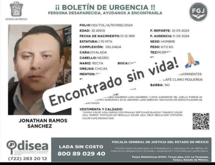 Jonathan era conductor de uber y servidor público del Edomex