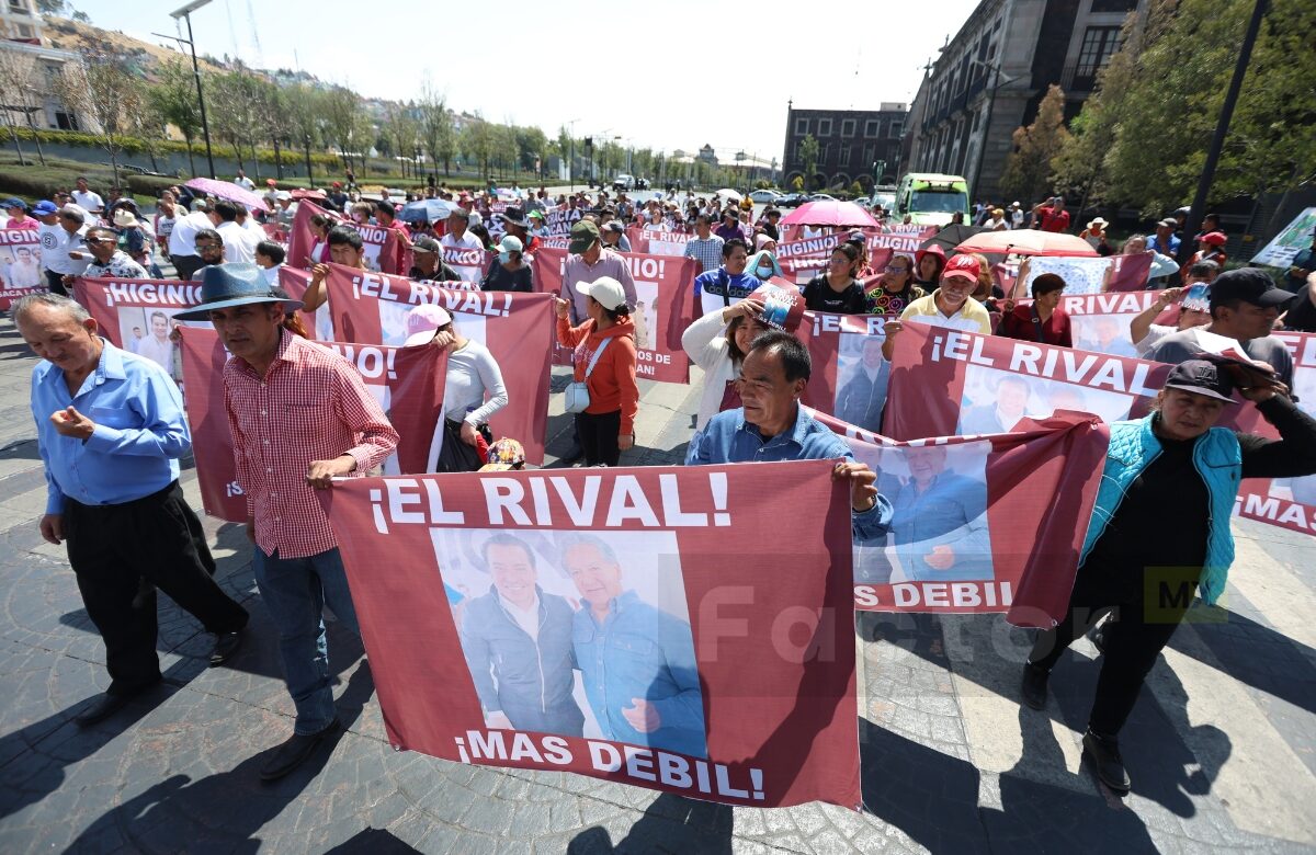 Protestan en Toluca por presunta imposición en Huixquilucan