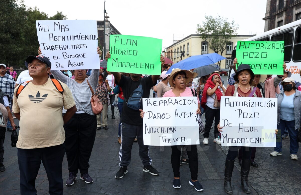 Vecinos de Huixquilucan exigen solución a escasez de agua