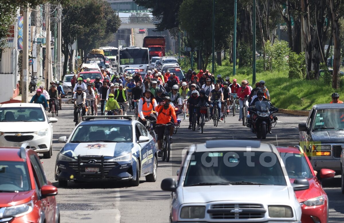 Comunidades otomíes de Toluca exigen la ciclovía en Isidro Fabela