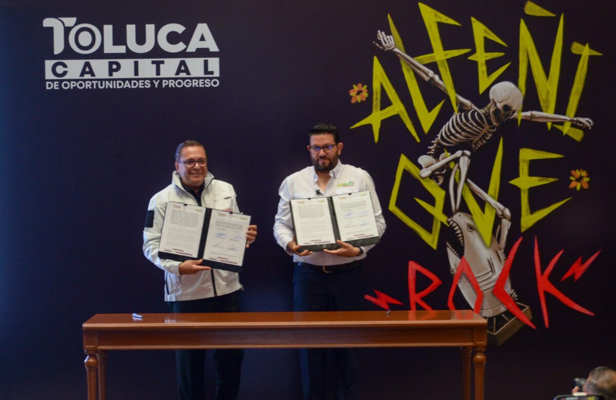 Toluca y Almoloya de Juárez firman convenio para rehabilitar caminos
